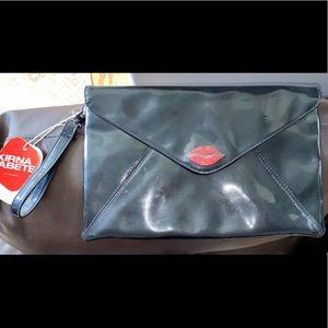 Kirna Zabete for Target lips clutch BNWT LE